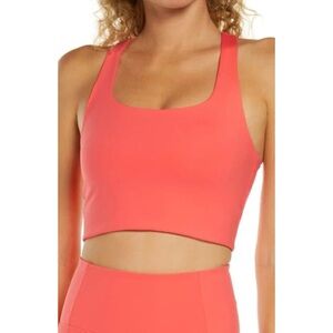 Girlfriend Collective Paloma Sports Bra in Coral Red